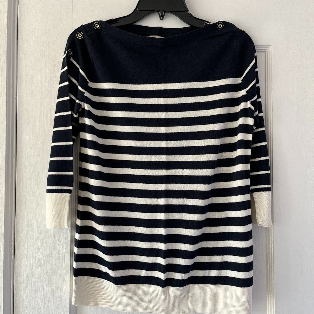 Banana Republic Factory Striped Sweater M Navy